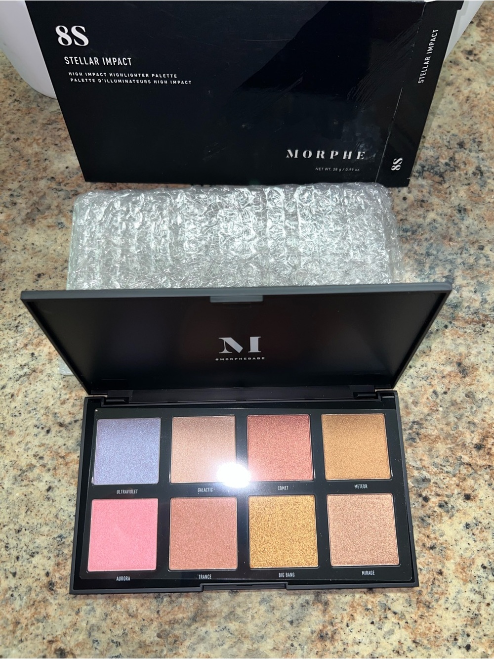 Morphe 8S Stellar Impact Highlighter Palette - Purple, Pink, Gold, Peach Shades